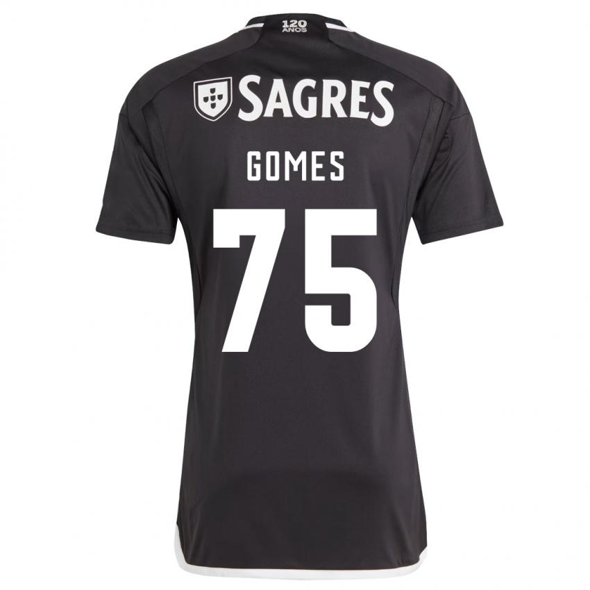 Kinder André Gomes #75 Schwarz Auswärtstrikot Trikot 2023/24 T-Shirt