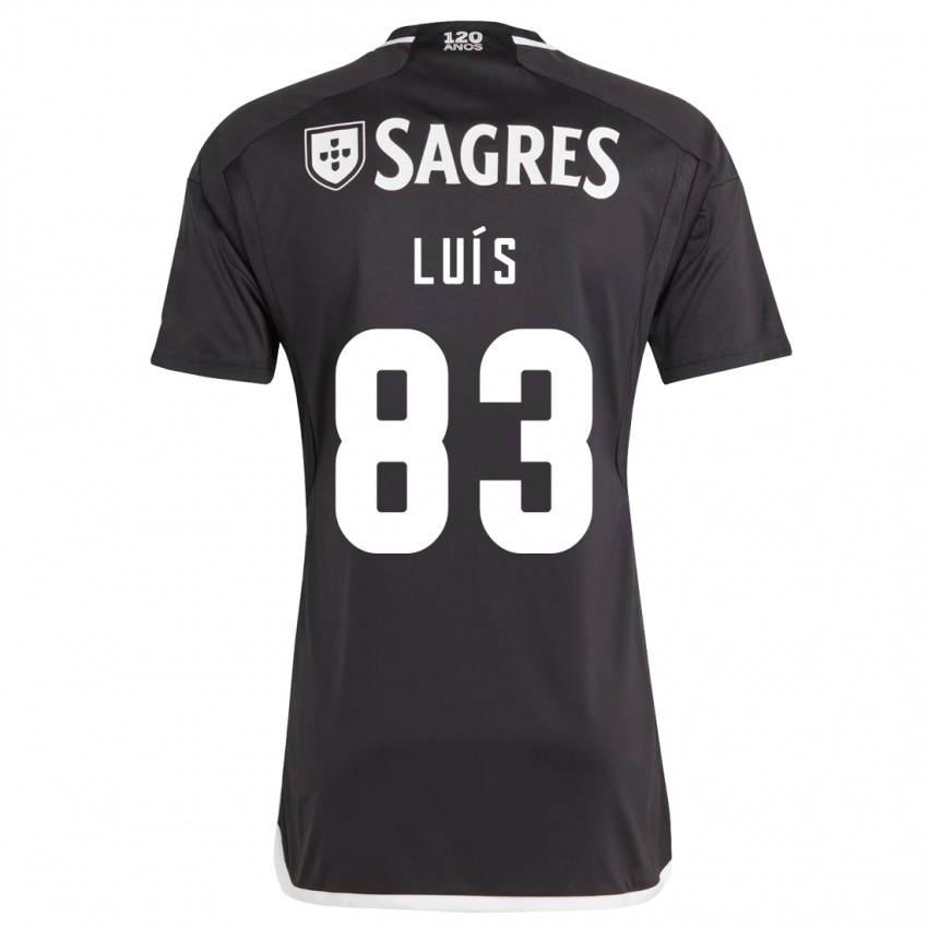 Kinder Rafael Luís #83 Schwarz Auswärtstrikot Trikot 2023/24 T-Shirt