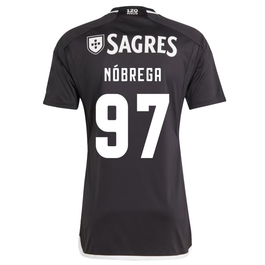 Kinder Ricardo Nóbrega #97 Schwarz Auswärtstrikot Trikot 2023/24 T-Shirt