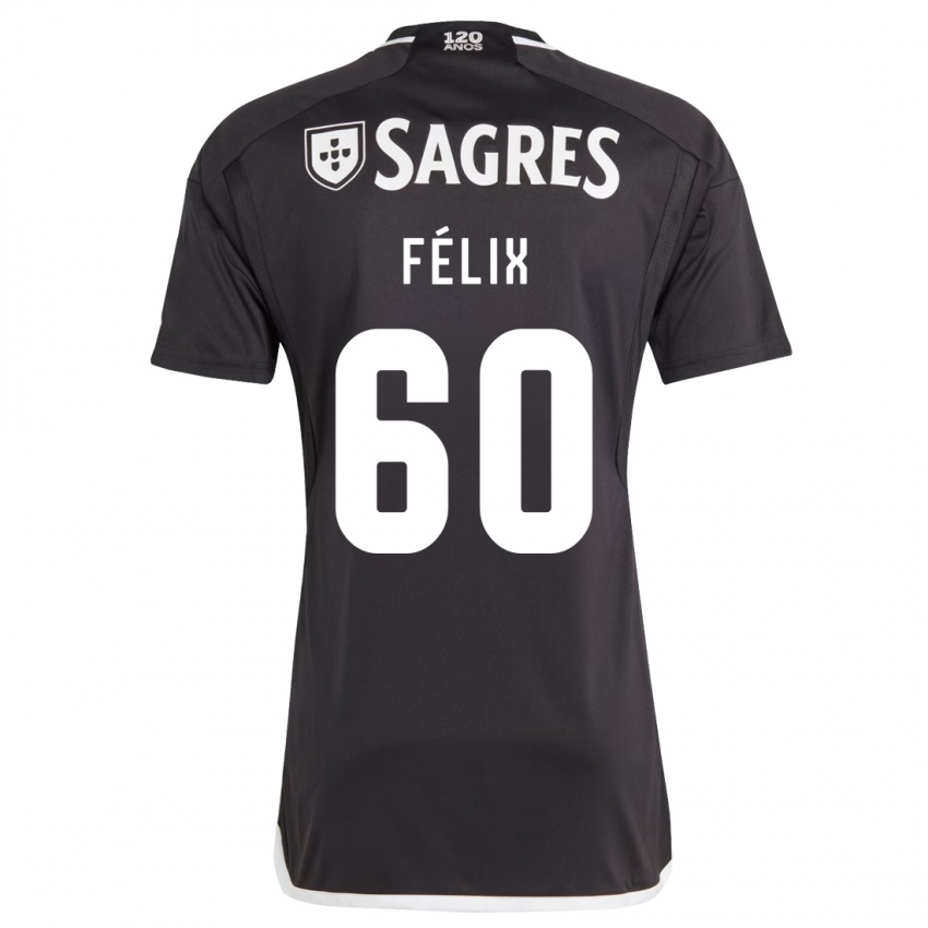 Kinder Nuno Félix #60 Schwarz Auswärtstrikot Trikot 2023/24 T-Shirt