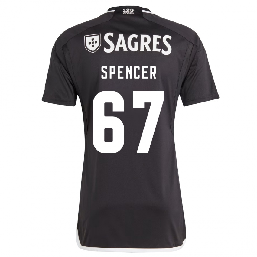 Kinder Diogo Spencer #67 Schwarz Auswärtstrikot Trikot 2023/24 T-Shirt