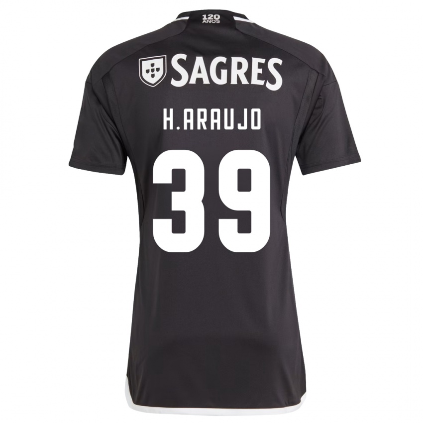 Kinder Henrique Araujo #39 Schwarz Auswärtstrikot Trikot 2023/24 T-Shirt