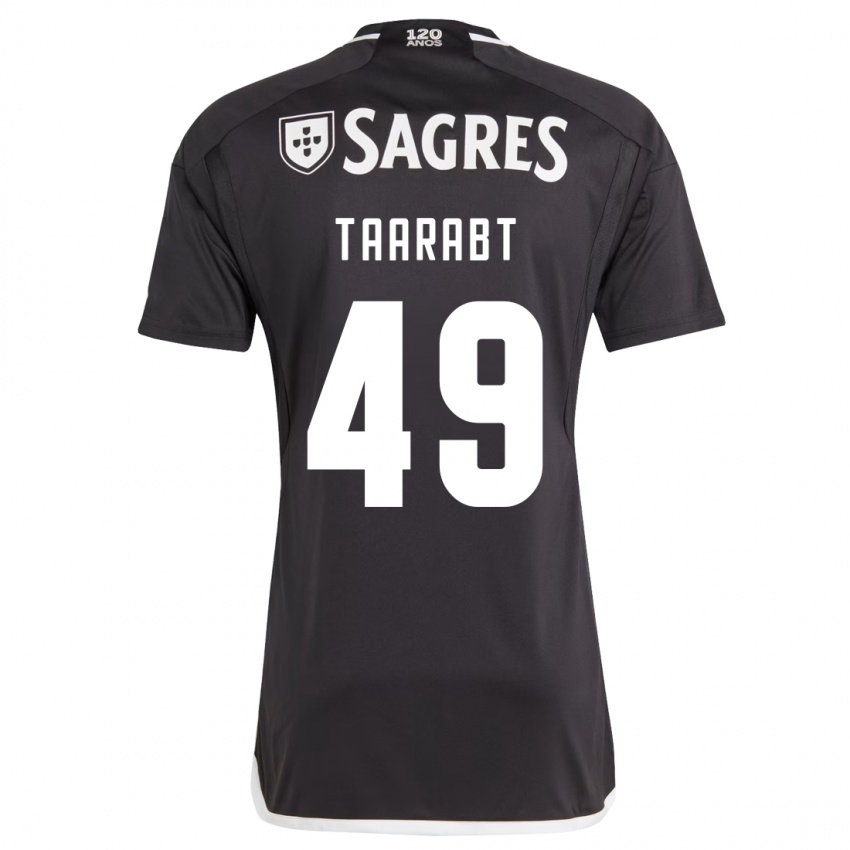 Kinder Adel Taarabt #49 Schwarz Auswärtstrikot Trikot 2023/24 T-Shirt