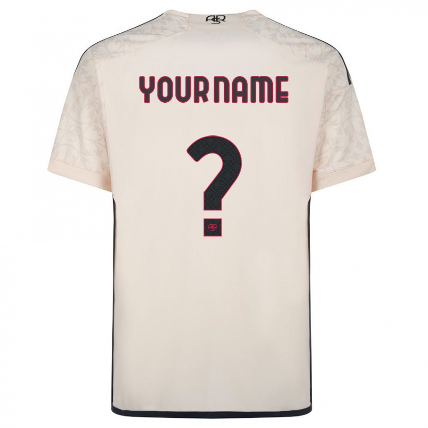 Kinder Ihren Namen #0 Cremefarben Auswärtstrikot Trikot 2023/24 T-Shirt