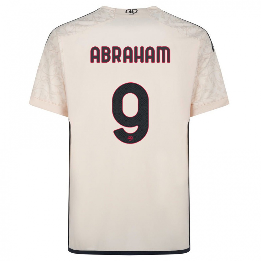 Kinder Tammy Abraham #9 Cremefarben Auswärtstrikot Trikot 2023/24 T-Shirt