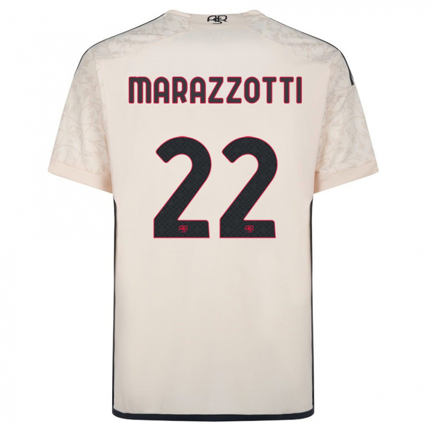 Kinder Fabrizio Marazzotti #22 Cremefarben Auswärtstrikot Trikot 2023/24 T-Shirt