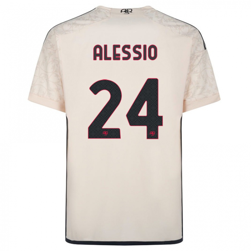 Kinder Filippo Alessio #24 Cremefarben Auswärtstrikot Trikot 2023/24 T-Shirt