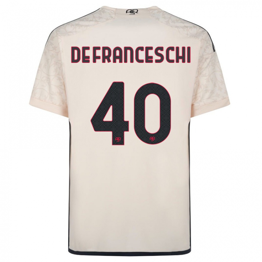 Kinder Leonardo De Franceschi #40 Cremefarben Auswärtstrikot Trikot 2023/24 T-Shirt