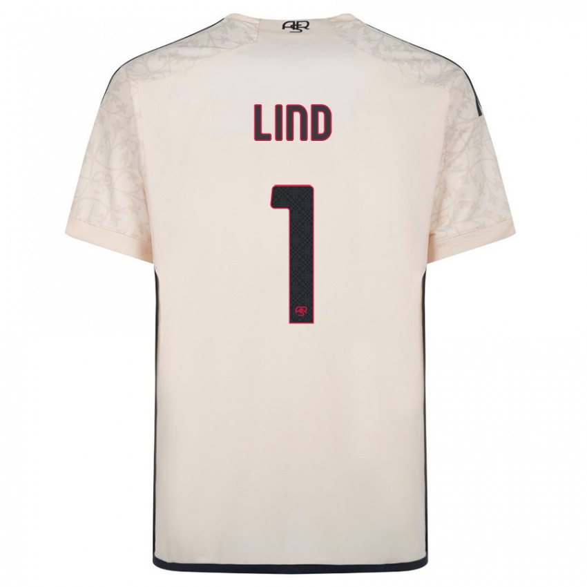 Kinder Emma Lind #1 Cremefarben Auswärtstrikot Trikot 2023/24 T-Shirt