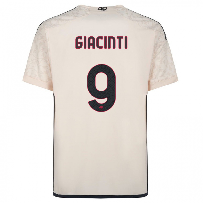 Kinder Valentina Giacinti #9 Cremefarben Auswärtstrikot Trikot 2023/24 T-Shirt