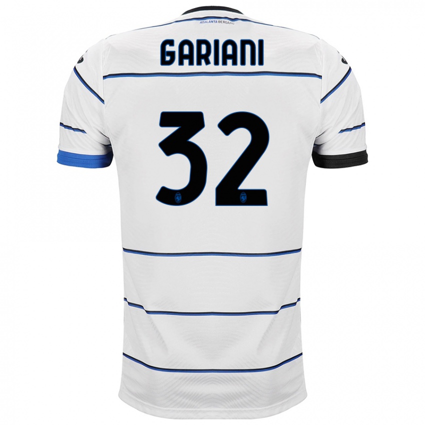 Kinder Niccolò Gariani #32 Weiß Auswärtstrikot Trikot 2023/24 T-Shirt