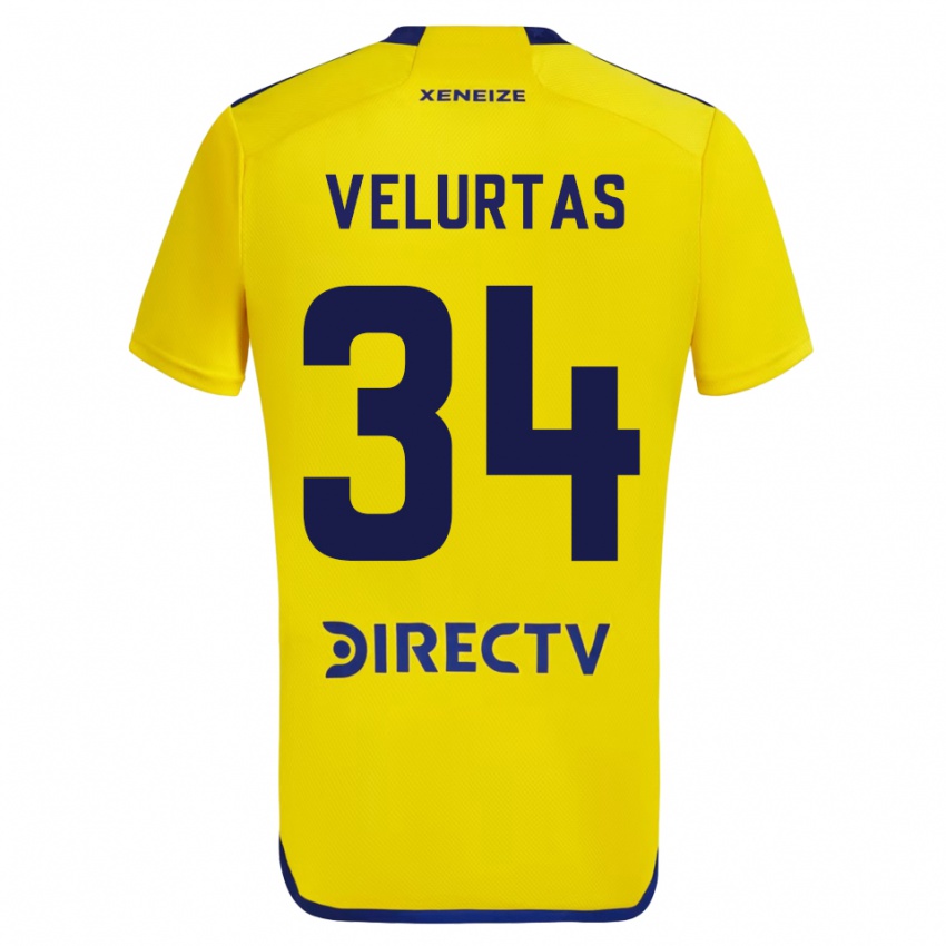 Kinder Pedro Velurtas #34 Gelb Auswärtstrikot Trikot 2023/24 T-Shirt