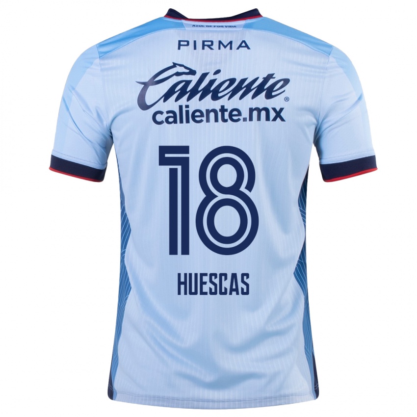 Kinder Rodrigo Huescas #18 Himmelblau Auswärtstrikot Trikot 2023/24 T-Shirt