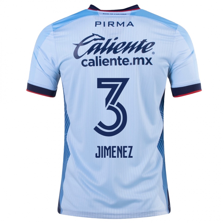 Kinder Jaiber Jimenez #3 Himmelblau Auswärtstrikot Trikot 2023/24 T-Shirt