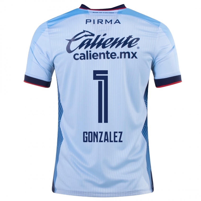 Kinder Itzayana Gonzalez #1 Himmelblau Auswärtstrikot Trikot 2023/24 T-Shirt
