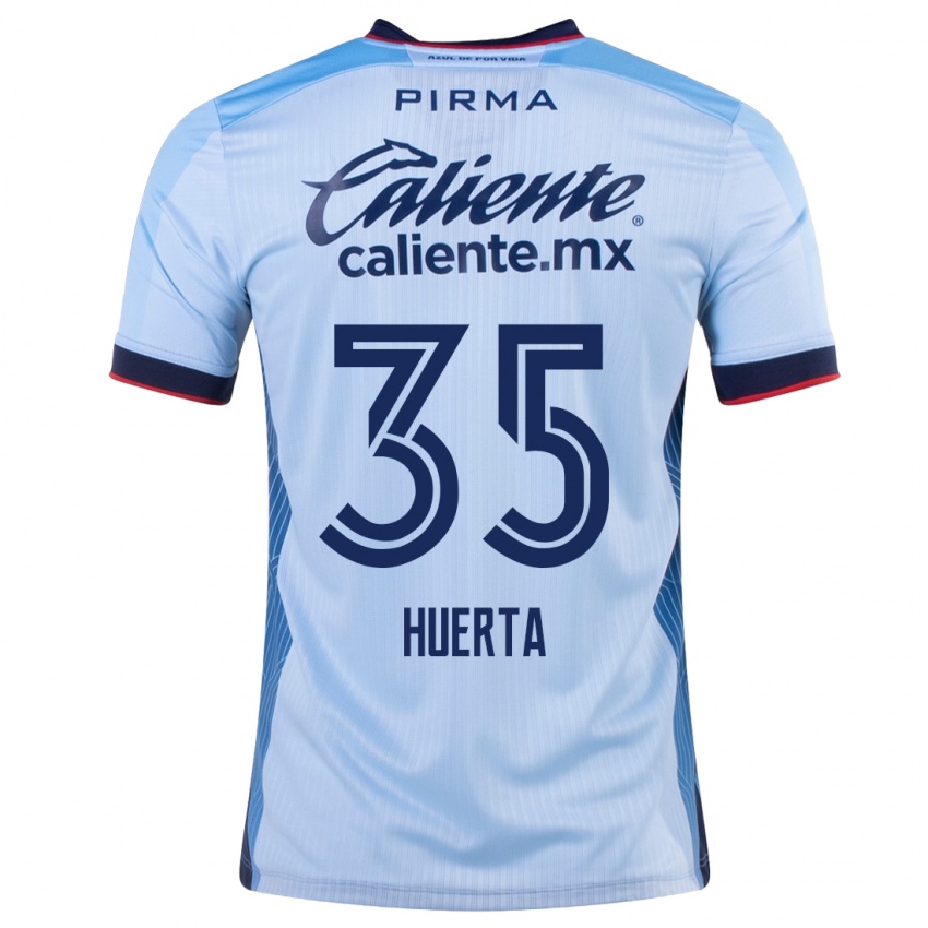 Kinder Renata Huerta #35 Himmelblau Auswärtstrikot Trikot 2023/24 T-Shirt