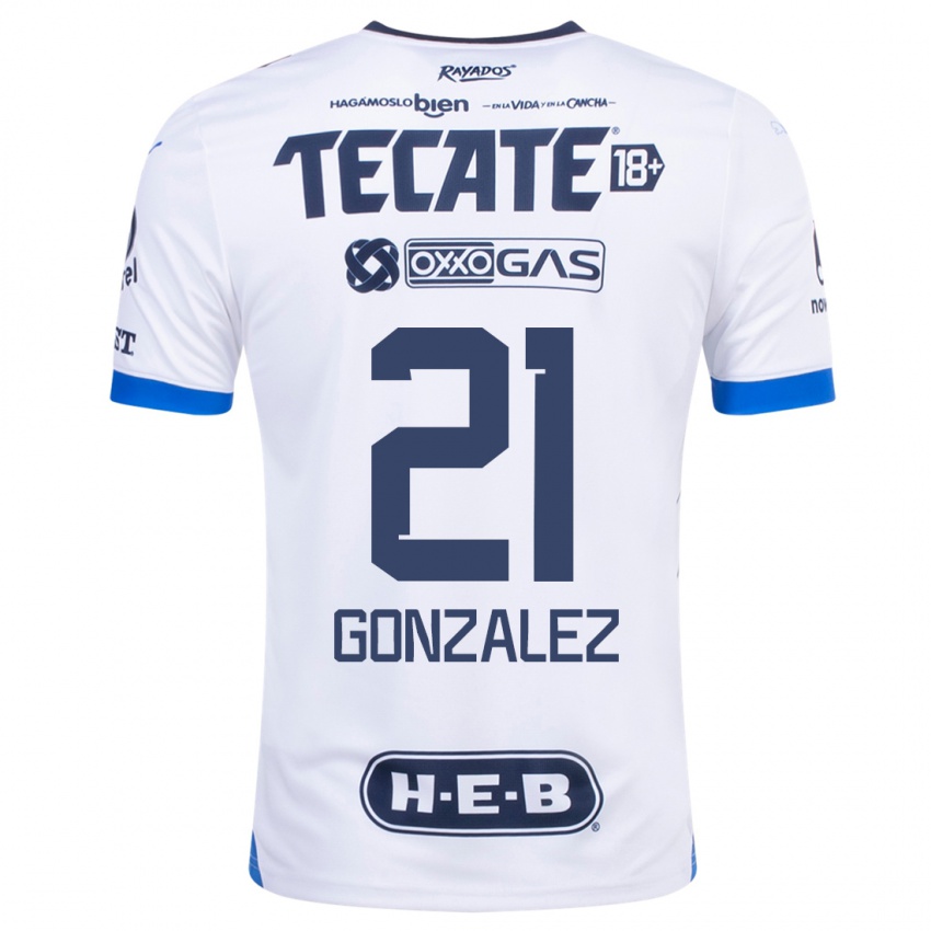 Kinder Arturo González #21 Weiß Auswärtstrikot Trikot 2023/24 T-Shirt