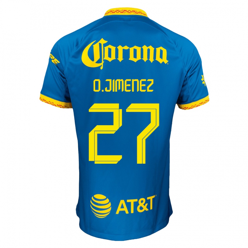 Kinder Oscar Jimenez #27 Blau Auswärtstrikot Trikot 2023/24 T-Shirt