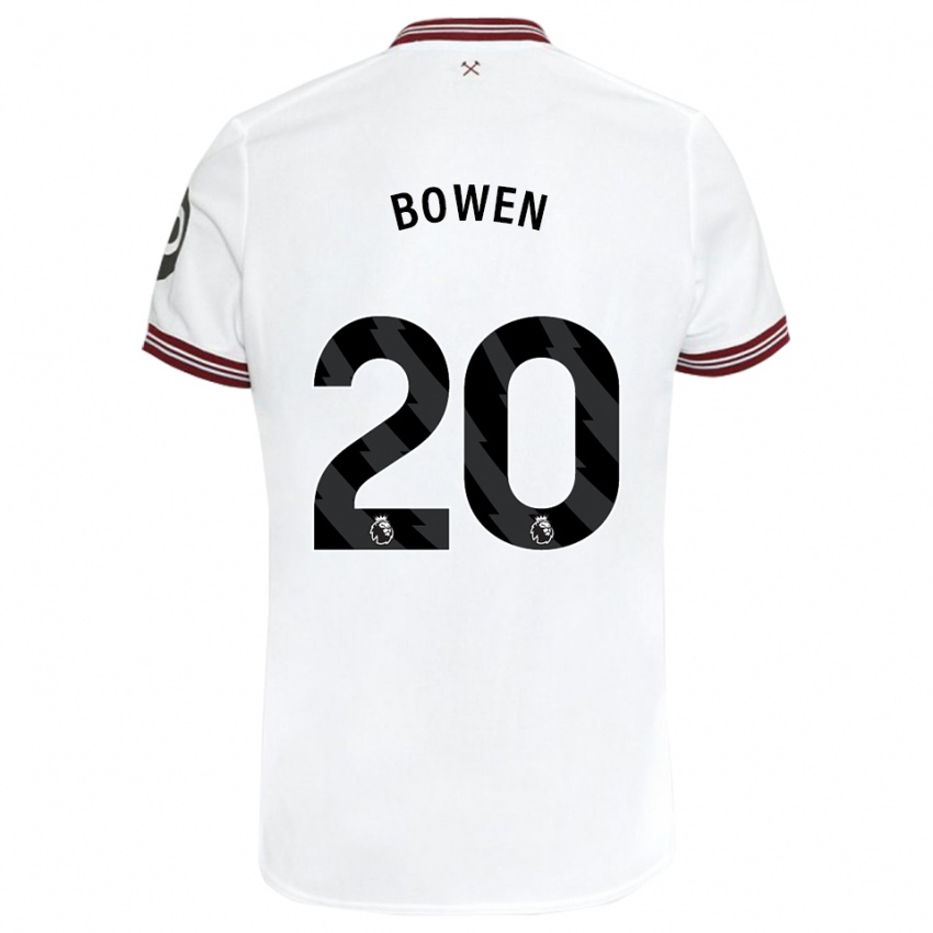 Herren Jarrod Bowen #20 Weiß Auswärtstrikot Trikot 2023/24 T-Shirt