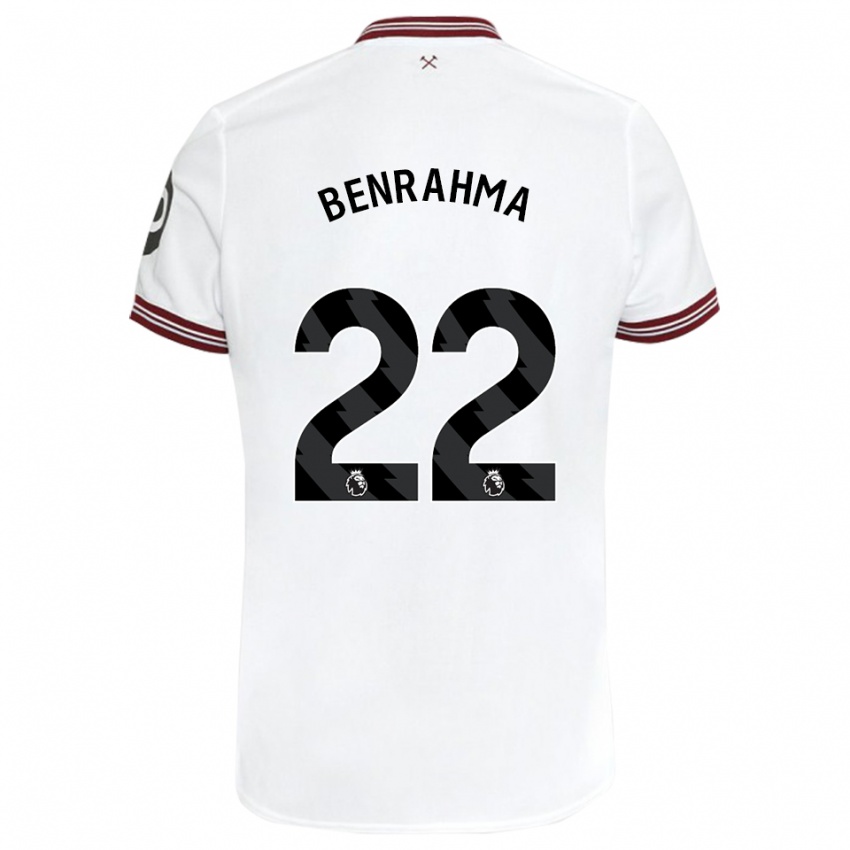 Herren Said Benrahma #22 Weiß Auswärtstrikot Trikot 2023/24 T-Shirt