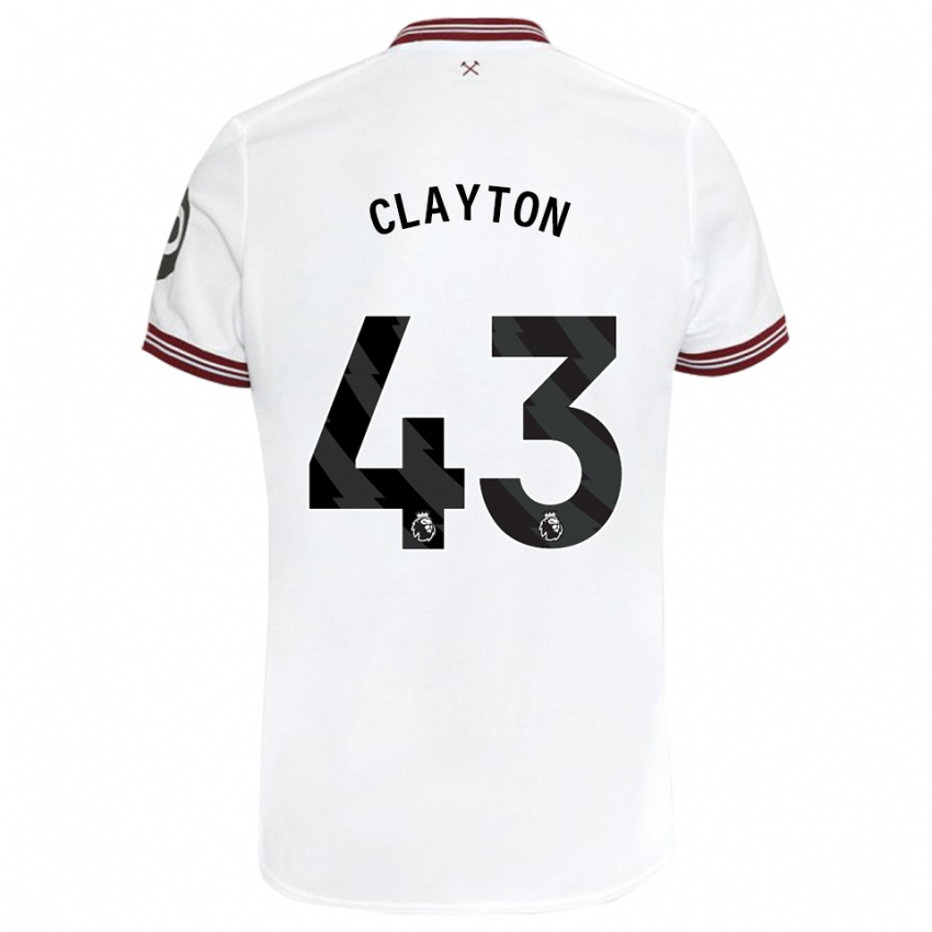 Herren Regan Clayton #43 Weiß Auswärtstrikot Trikot 2023/24 T-Shirt