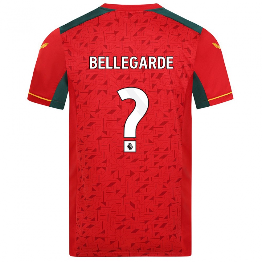 Herren Jean-Ricner Bellegarde #0 Rot Auswärtstrikot Trikot 2023/24 T-Shirt