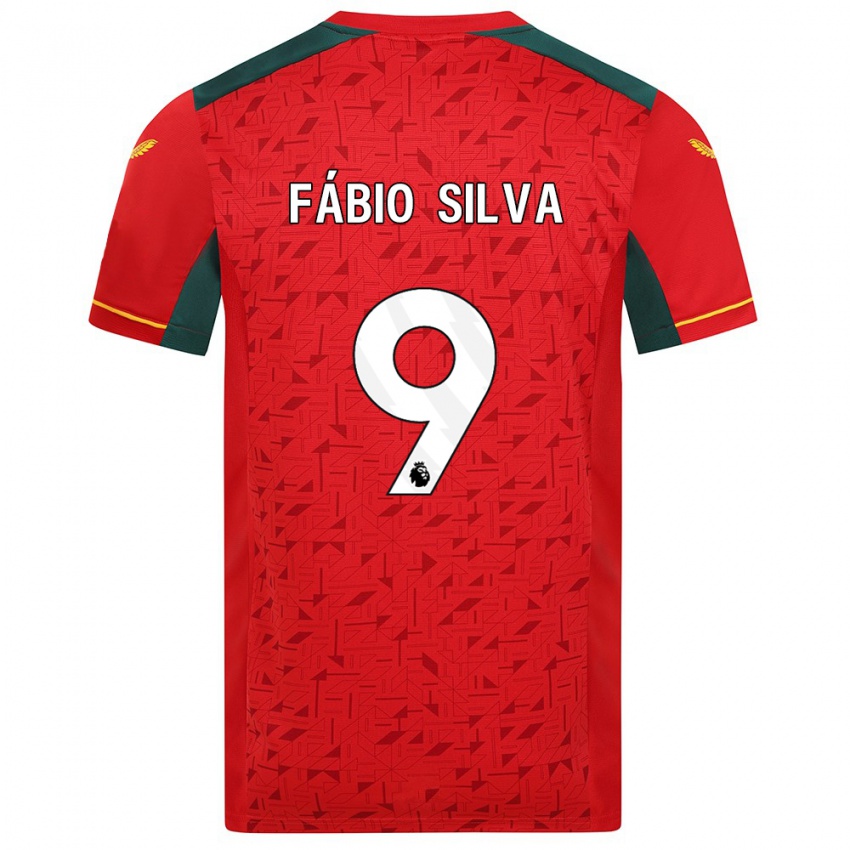 Herren Fabio Silva #9 Rot Auswärtstrikot Trikot 2023/24 T-Shirt