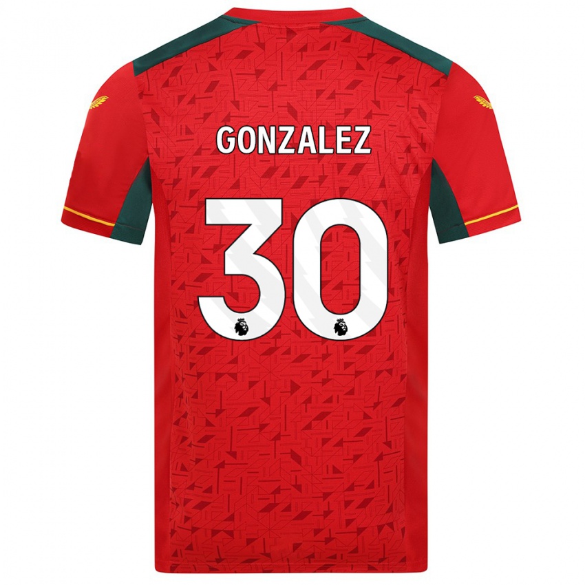 Herren Enso González #30 Rot Auswärtstrikot Trikot 2023/24 T-Shirt