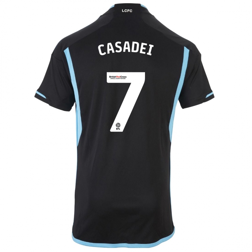 Herren Cesare Casadei #7 Schwarz Auswärtstrikot Trikot 2023/24 T-Shirt