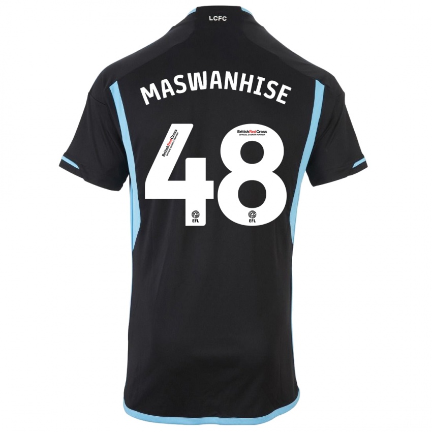 Herren Tawanda Maswanhise #48 Schwarz Auswärtstrikot Trikot 2023/24 T-Shirt