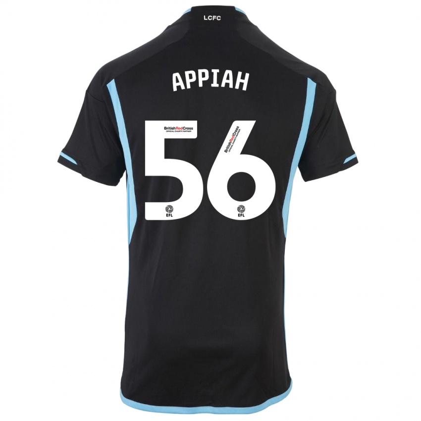 Herren Paul Appiah #56 Schwarz Auswärtstrikot Trikot 2023/24 T-Shirt
