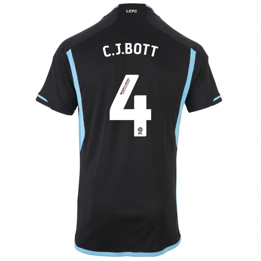 Herren C. J. Bott #4 Schwarz Auswärtstrikot Trikot 2023/24 T-Shirt