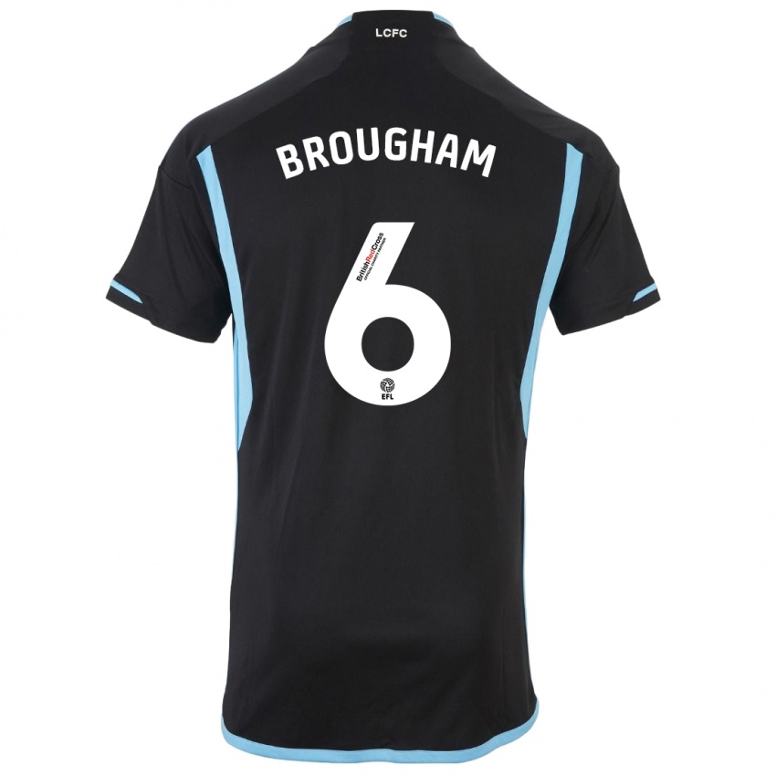 Herren Georgia Brougham #6 Schwarz Auswärtstrikot Trikot 2023/24 T-Shirt