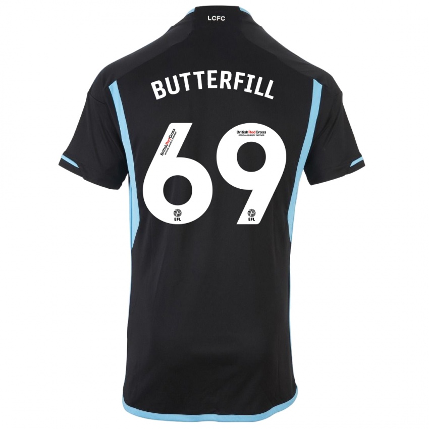 Herren Jack Butterfill #69 Schwarz Auswärtstrikot Trikot 2023/24 T-Shirt
