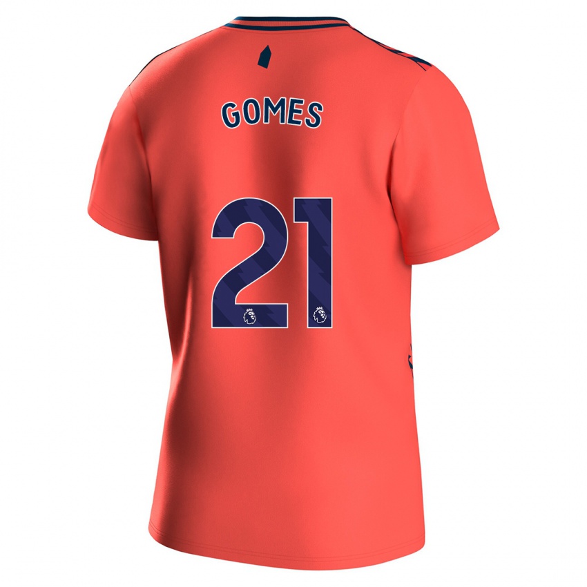 Herren Andre Gomes #21 Koralle Auswärtstrikot Trikot 2023/24 T-Shirt
