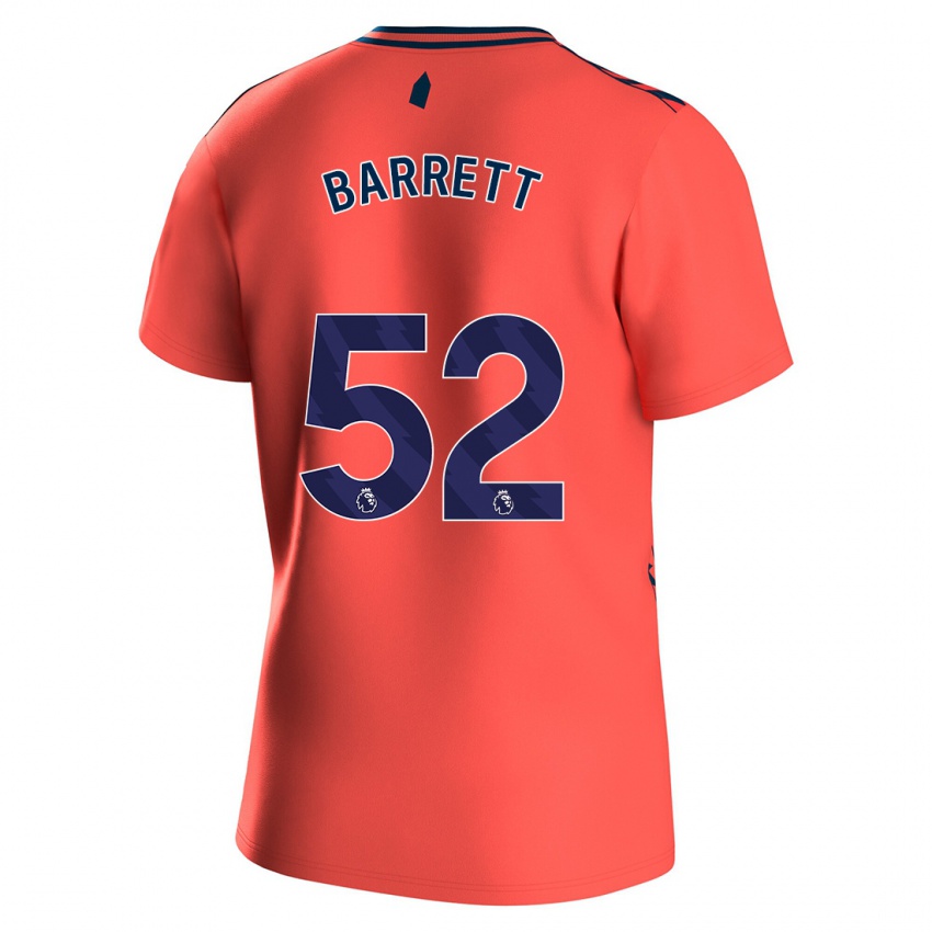 Herren Jack Barrett #52 Koralle Auswärtstrikot Trikot 2023/24 T-Shirt