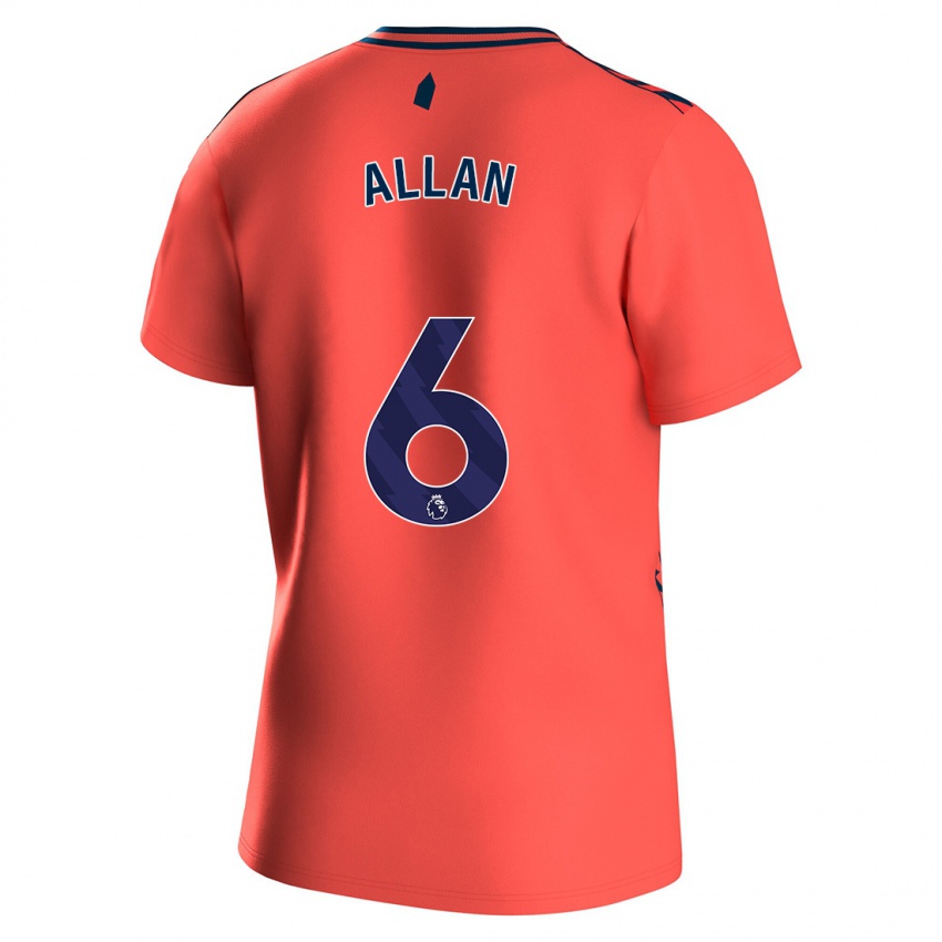 Herren Allan #6 Koralle Auswärtstrikot Trikot 2023/24 T-Shirt