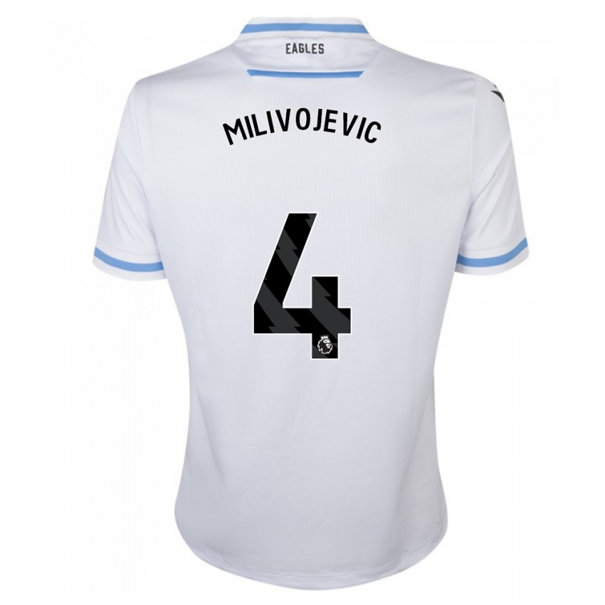 Herren Luka Milivojevic #4 Weiß Auswärtstrikot Trikot 2023/24 T-Shirt