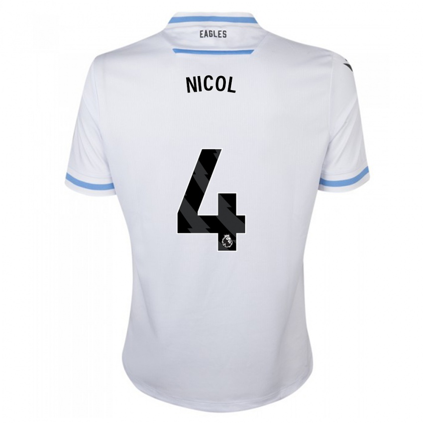 Herren Leigh Nicol #4 Weiß Auswärtstrikot Trikot 2023/24 T-Shirt