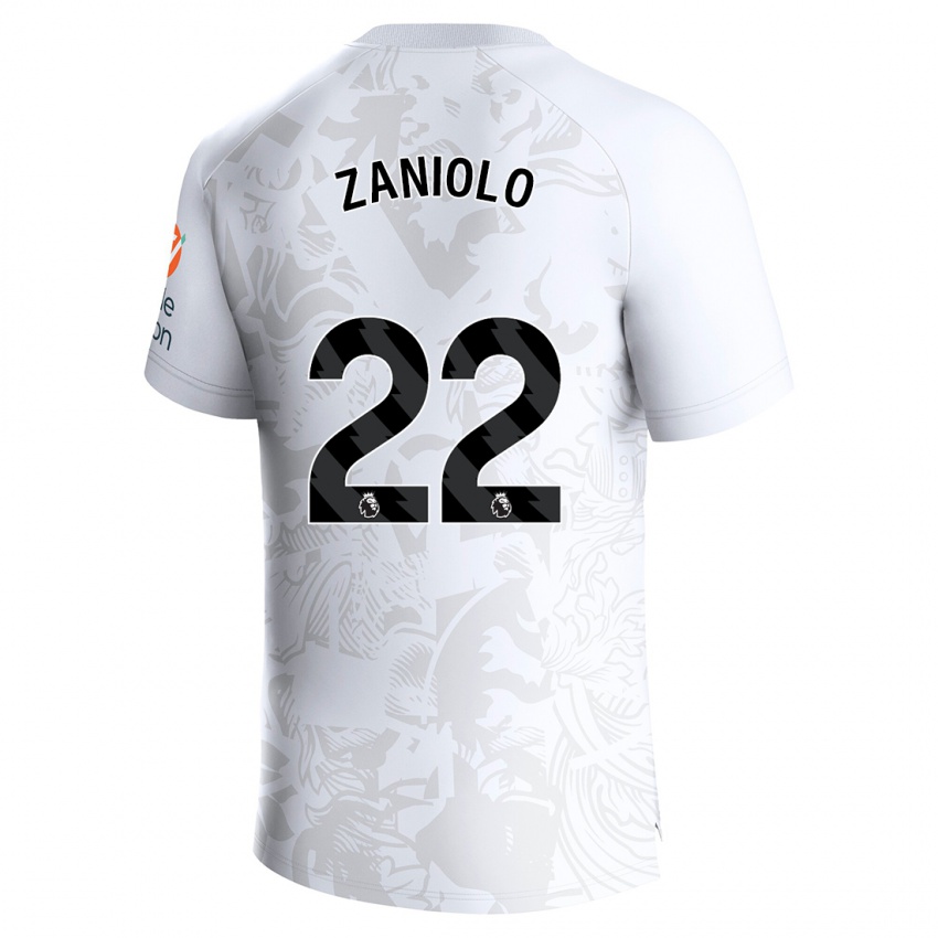Herren Nicolo Zaniolo #22 Weiß Auswärtstrikot Trikot 2023/24 T-Shirt