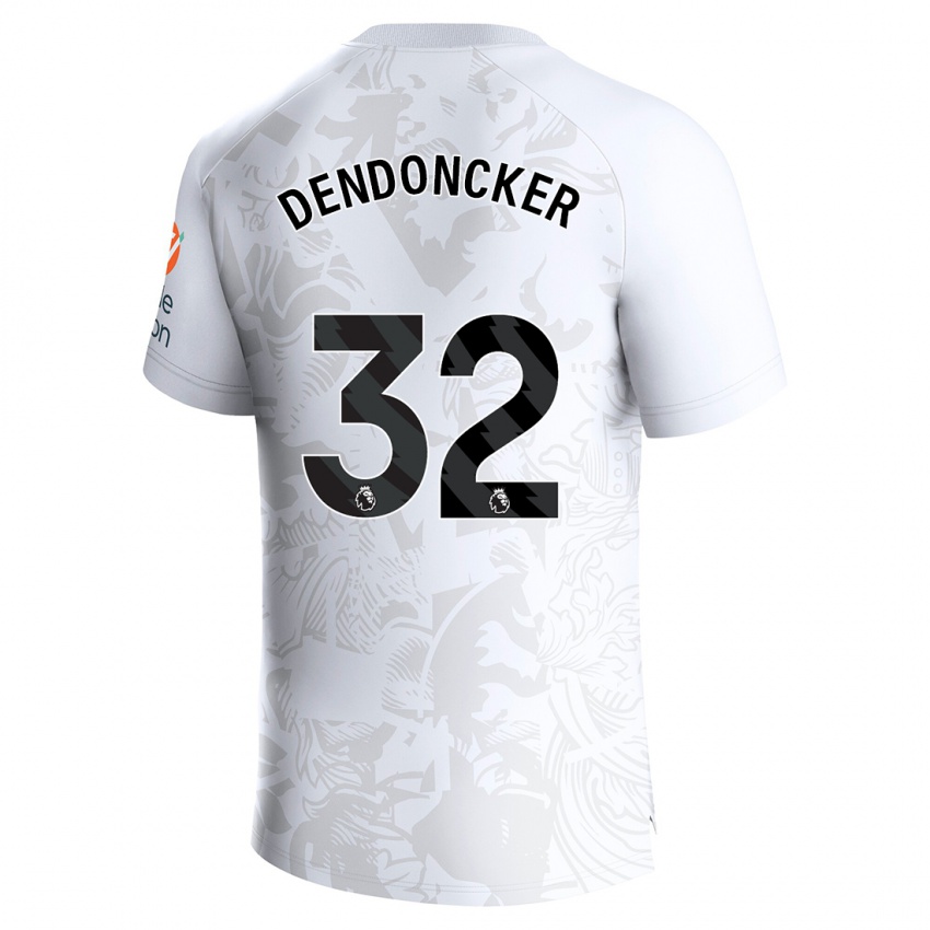 Herren Leander Dendoncker #32 Weiß Auswärtstrikot Trikot 2023/24 T-Shirt