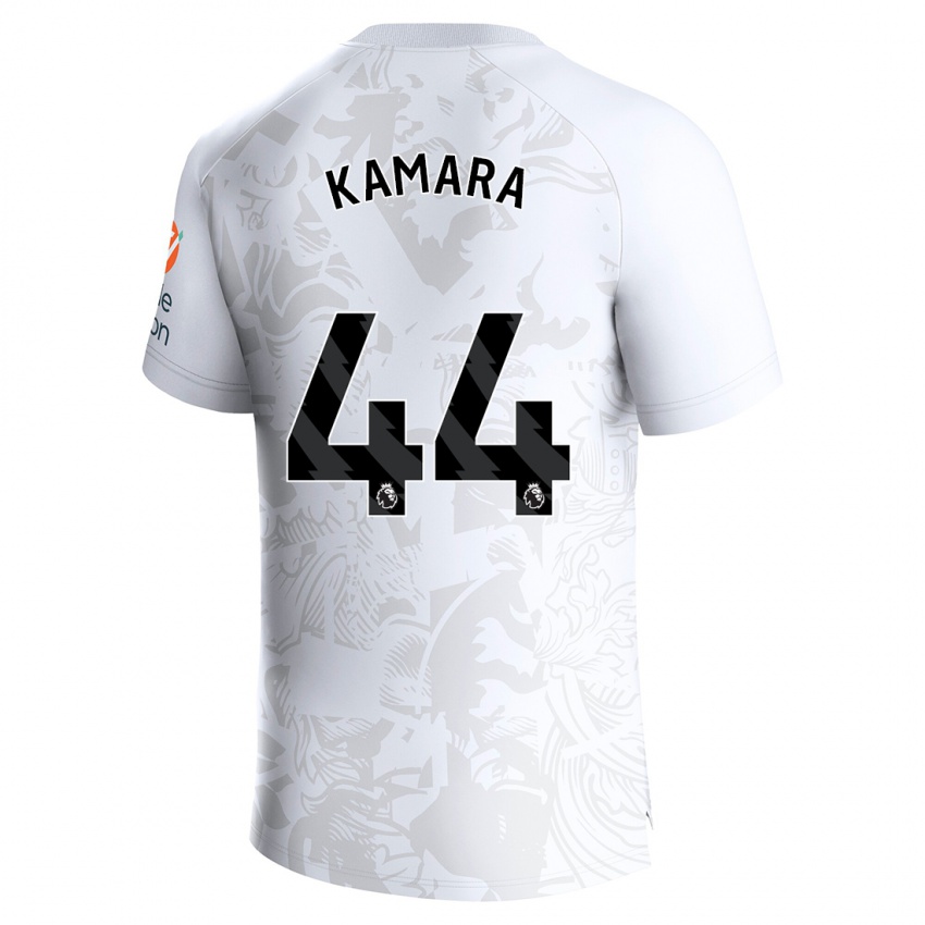 Herren Boubacar Kamara #44 Weiß Auswärtstrikot Trikot 2023/24 T-Shirt