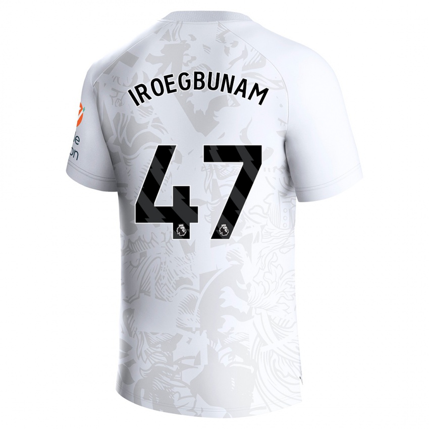 Herren Tim Iroegbunam #47 Weiß Auswärtstrikot Trikot 2023/24 T-Shirt