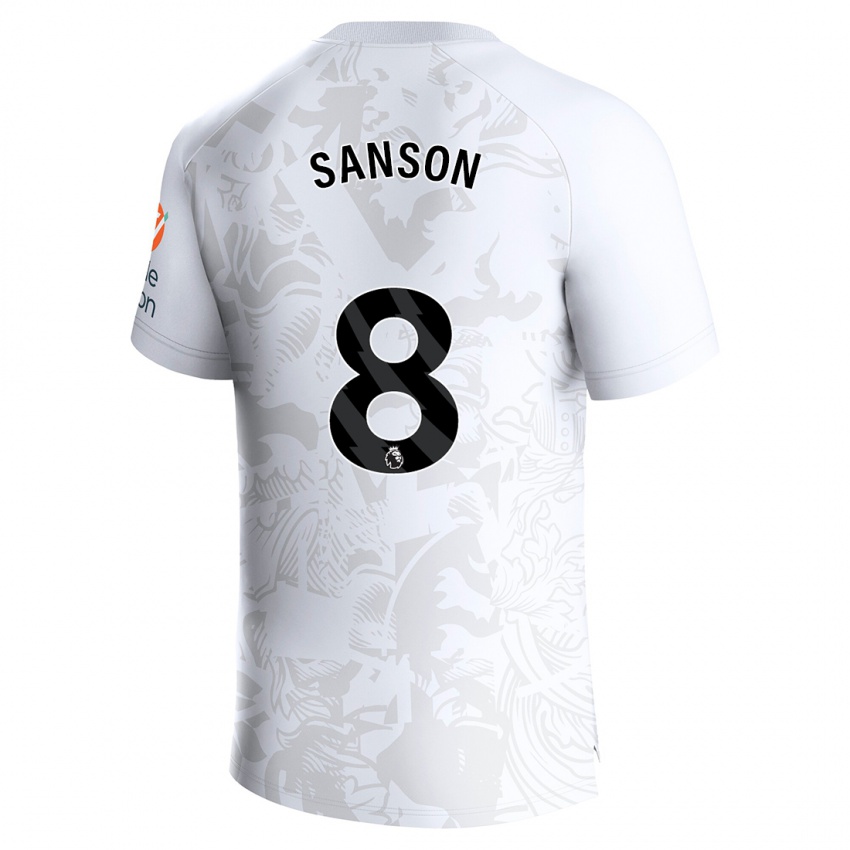 Herren Morgan Sanson #8 Weiß Auswärtstrikot Trikot 2023/24 T-Shirt