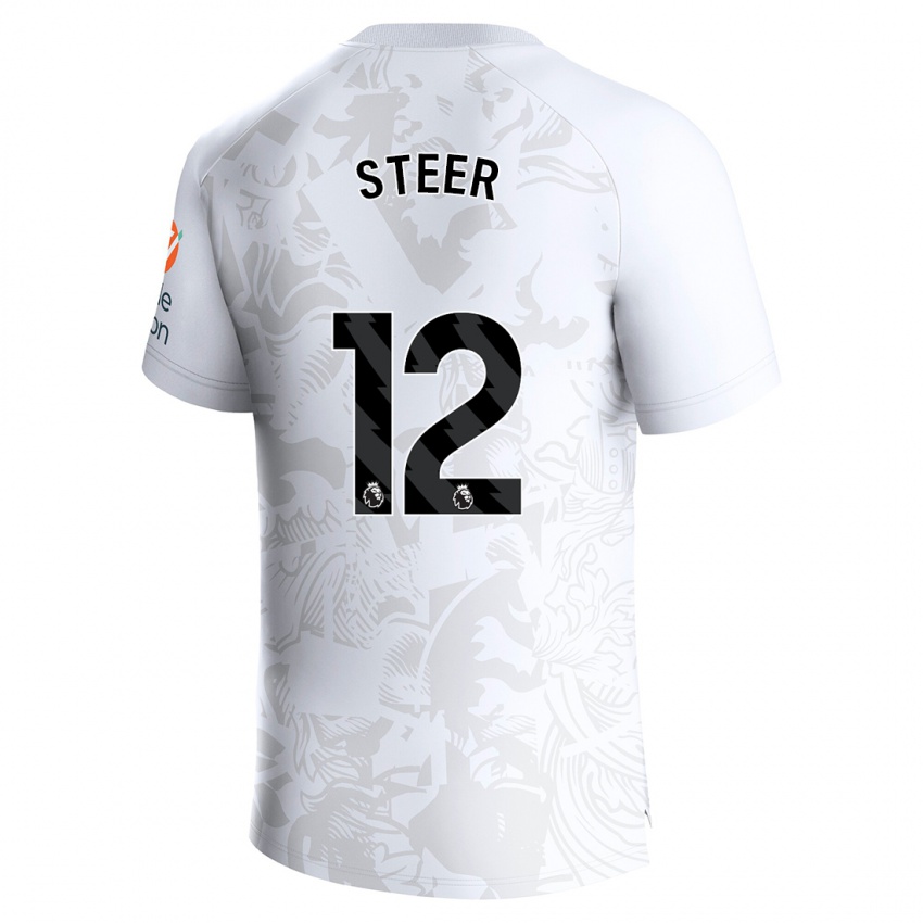 Herren Jed Steer #12 Weiß Auswärtstrikot Trikot 2023/24 T-Shirt