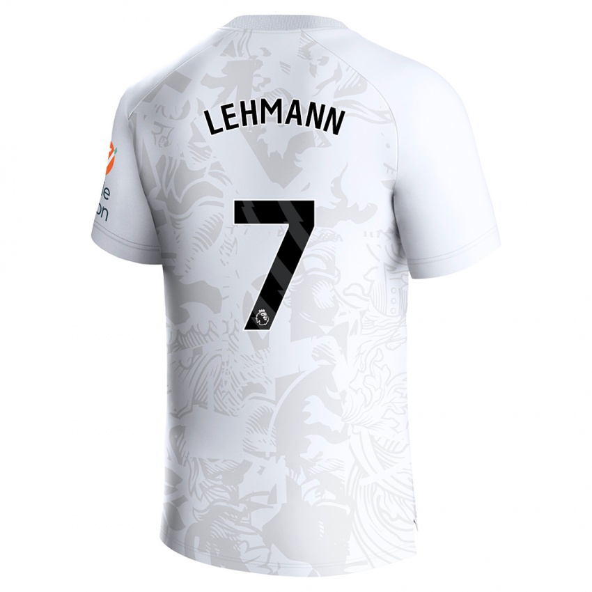 Herren Alisha Lehmann #7 Weiß Auswärtstrikot Trikot 2023/24 T-Shirt