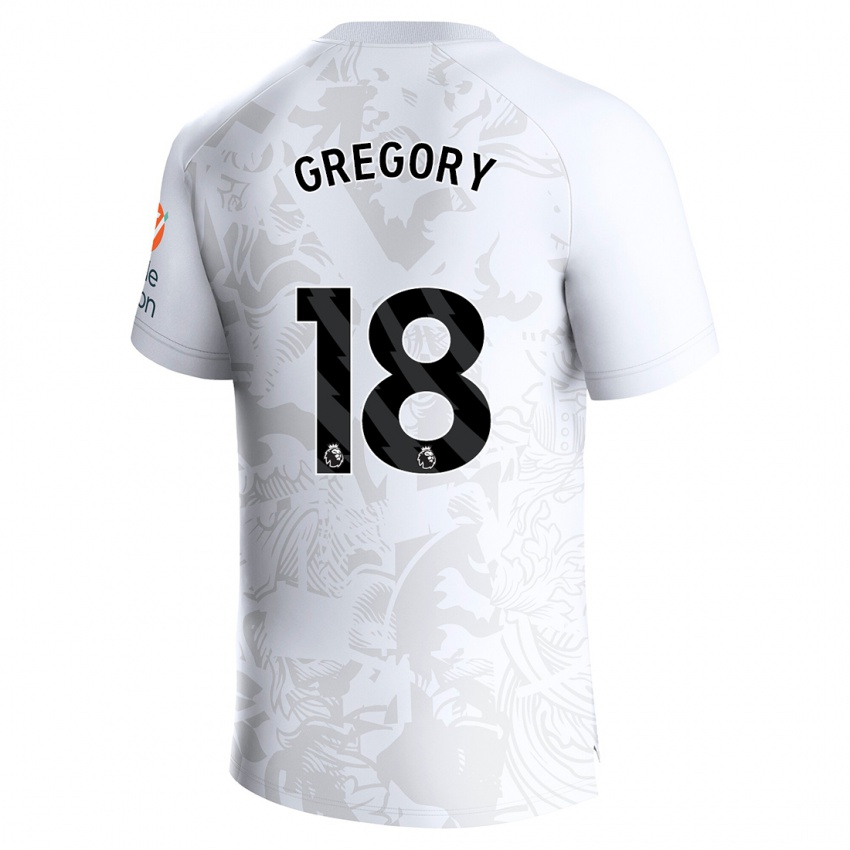 Herren Freya Gregory #18 Weiß Auswärtstrikot Trikot 2023/24 T-Shirt
