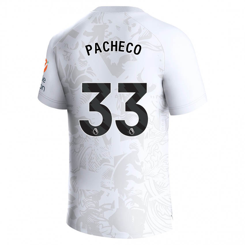Herren Maz Pacheco #33 Weiß Auswärtstrikot Trikot 2023/24 T-Shirt