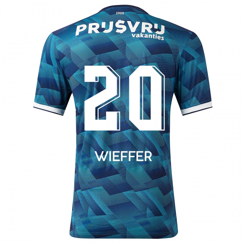 Herren Mats Wieffer #20 Blau Auswärtstrikot Trikot 2023/24 T-Shirt