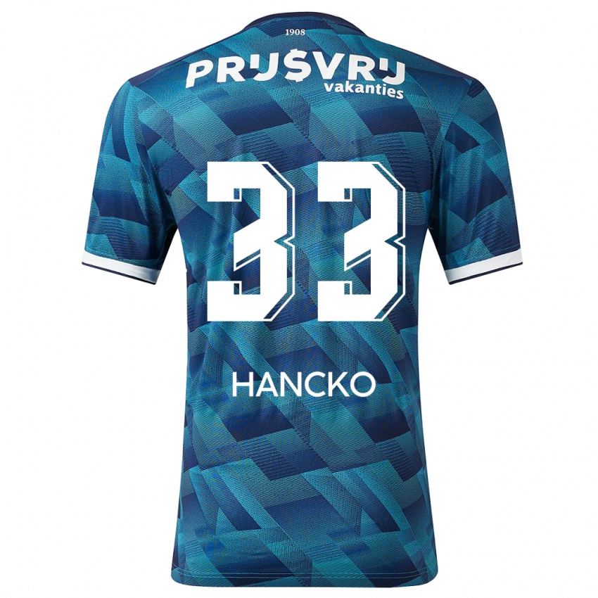 Herren David Hancko #33 Blau Auswärtstrikot Trikot 2023/24 T-Shirt